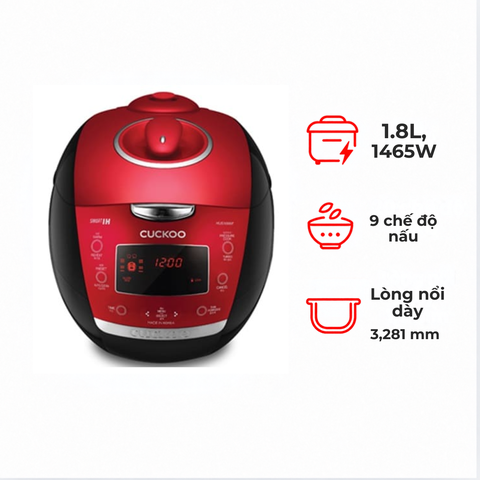 Nồi cơm điện cao tần áp suất Cuckoo CRP-HUS1000F/BKRDVN  1.8 lít