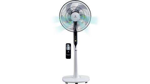 Quạt cây Hawonkoo FAH-011 5 cánh 50W màu đen có điều khiển từ xa