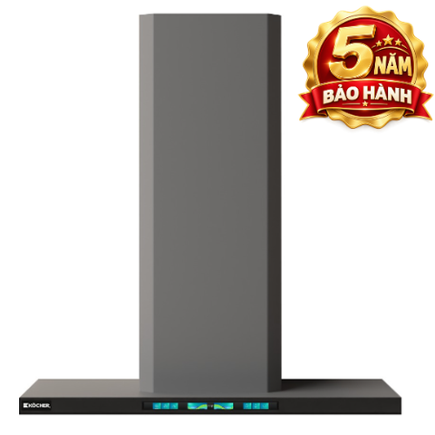 Máy hút mùi Kocher LUVIA ELITE chữ T 70cm công suất 1150m3/1h màu đen xám
