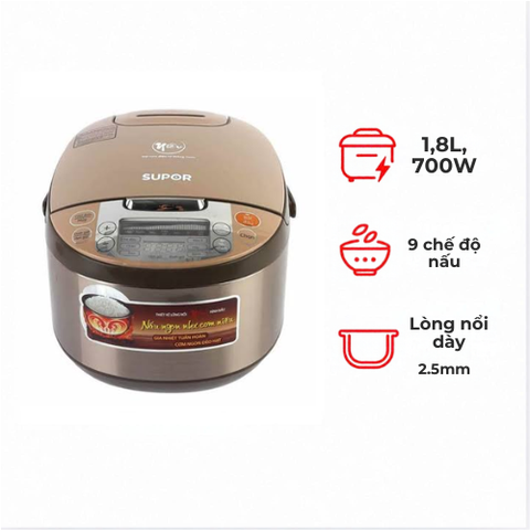 Nồi cơm điện tử Supor 50FC33VN 1.8 lít
