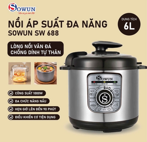 Nồi áp suất Sowun SW688 6 lít