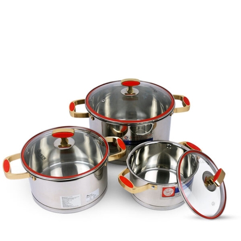 Bộ nồi Sowun SWS369 3 chiếc inox 3 lớp