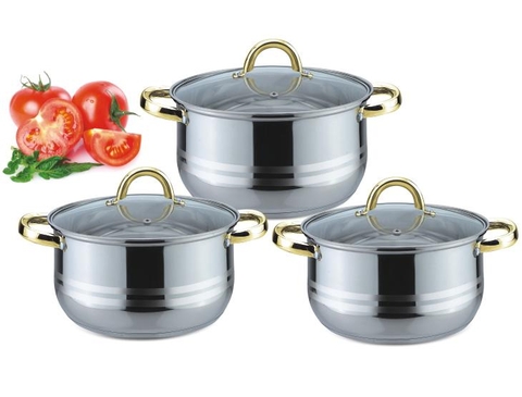 Bộ nồi Kangaroo KG157 3 chiếc inox 3 lớp