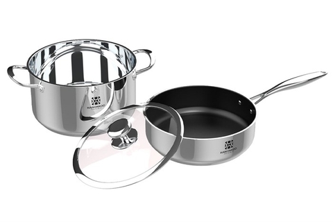 Bộ nồi chảo inox đáy từ Hawonkoo CWH-030