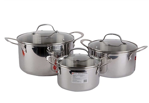 Bộ nồi Elmich Trimax 2353741 3 chiếc inox đáy liền 3 lớp