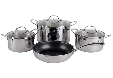 Bộ nồi Elmich Trimax 2353742 4 chiếc inox đáy liền 3 lớp