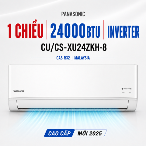 Điều hòa Panasonic 1 chiều 24000BTU Inverter CU/CS-XU24ZKH-8 cao cấp