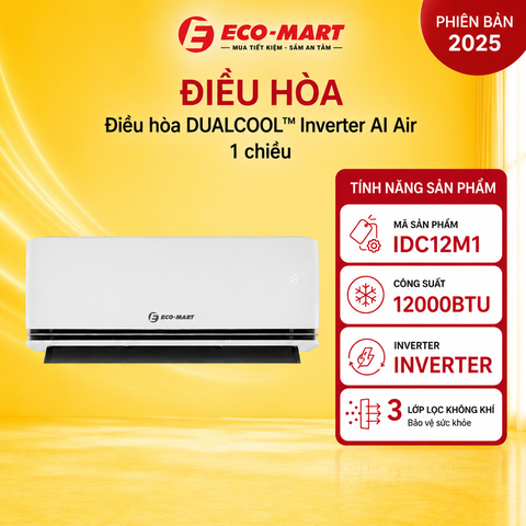 Điều hòa LG 1 chiều 12000Btu Inverter IDC12M1 cao cấp mới 2025