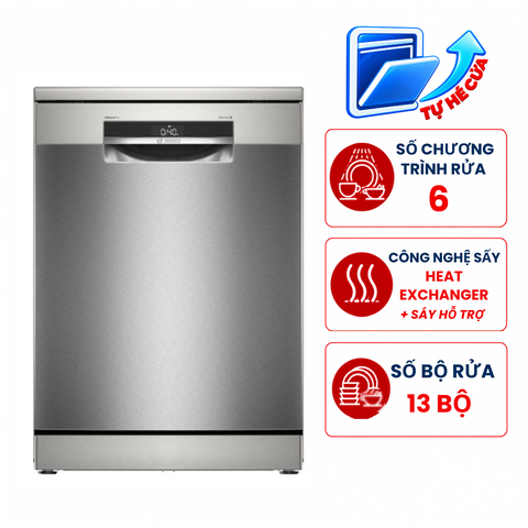 Máy rửa bát Bosch SMS6ECI11E seri 6 độc lập 13 bộ, tự động mở cửa, nhập Đức