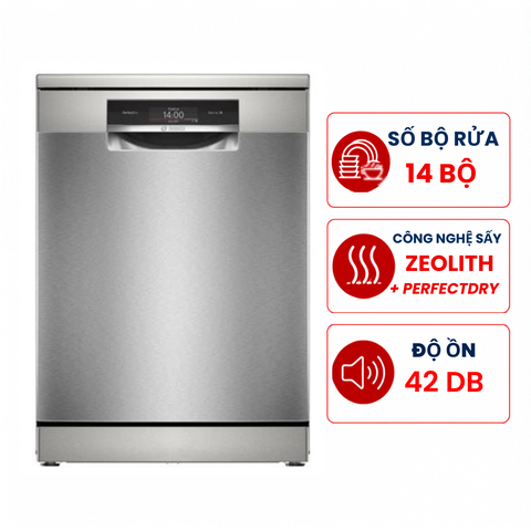 Máy rửa bát Bosch SMS8ZDI86M Series 8 14 bộ độc lập, sấy zeolith