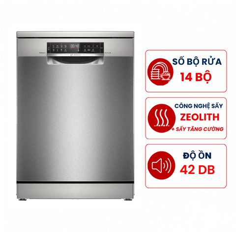 Máy rửa bát Bosch SMS6ZCI85M Series 6, 14 bộ có đèn, sấy Zeolith, nhập Đức
