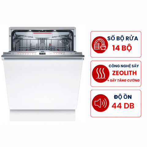 Máy rửa bát Bosch âm toàn phần HMH.SMV6ZCX42E 60cm Seri 6