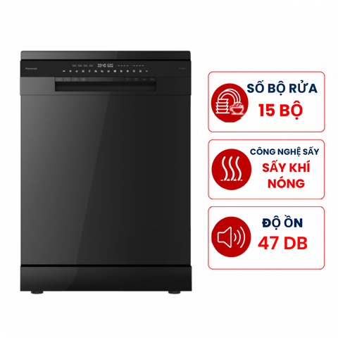 Máy rửa bát Panasonic NP-6X4MSEVN 15 bộ sấy khí nóng