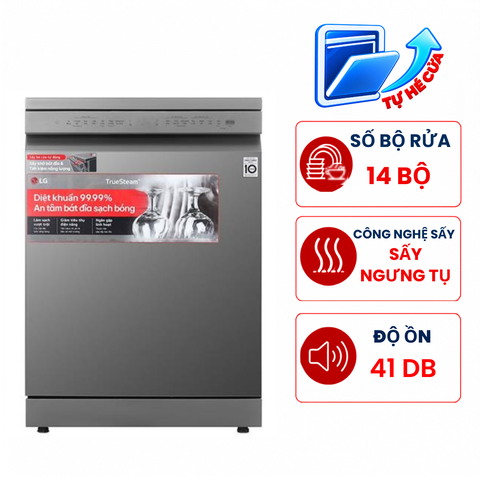Máy rửa bát LG LDT14SVA4 14 bộ độc lập, sấy ngưng tụ hé cửa tự động, nhập Hàn Quốc
