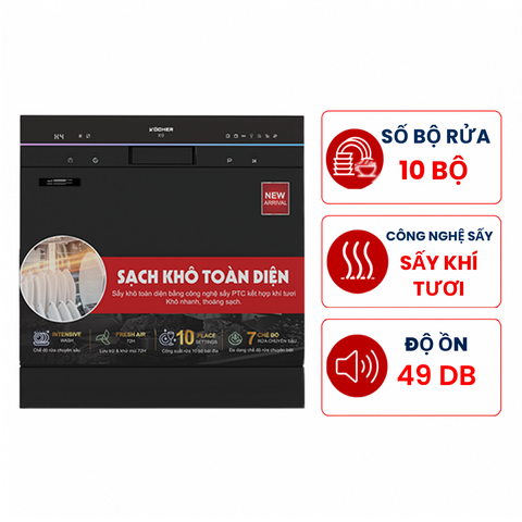 Máy Rửa Bát Kocher X10 10 bộ độc lập sấy lưu trữ 72H