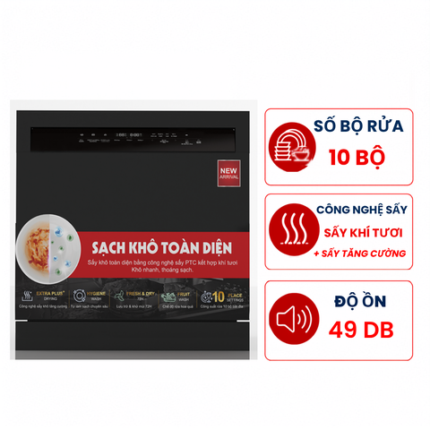 Máy Rửa Bát Kocher X10 Pro 10 Bộ Sấy Khô Diệt Khuẩn Lưu Trữ 3 Ngày