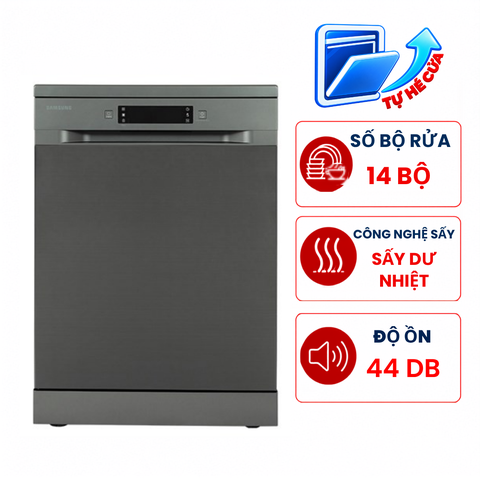 Máy rửa bát Samsung DW60CG550FSGSV 14 bộ độc lập, tự động mở cửa