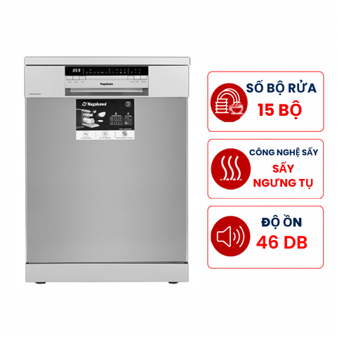 Máy rửa bát Nagakawa NAG3601M15 15 bộ độc lập, Nhập Malaysia