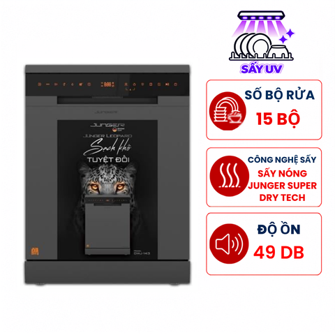 Máy rửa bát Junger Leopard DWJ-143 dòng độc lập 15 bộ