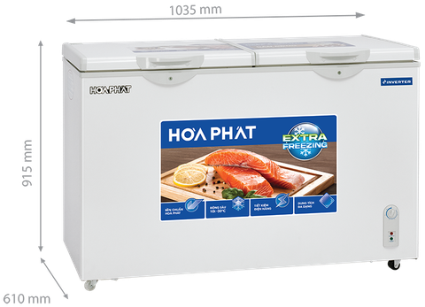 Tủ đông Hòa Phát HPF BD8245 2 chế độ ,dàn đồng,Inverter 245 Lít