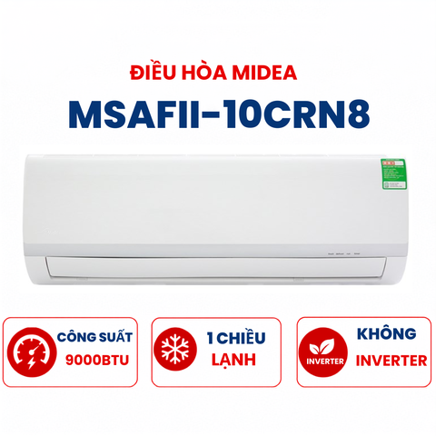 Điều hòa Midea 1 chiều 9.000BTU MSAFII-10CRN8