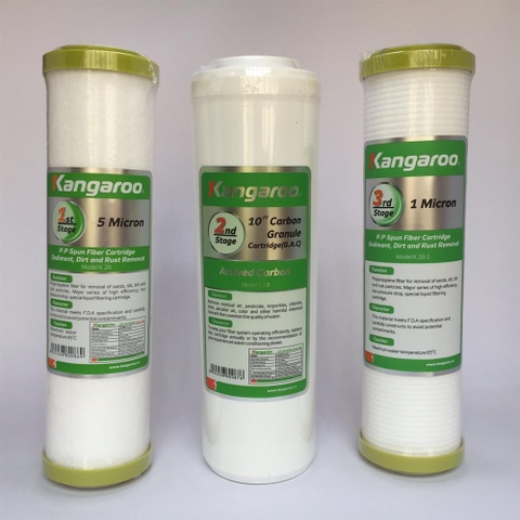 Bộ 3 lõi lọc thô kangaroo 1.2.3