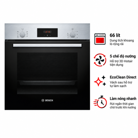 Lò nướng âm Bosch HMH.HBF133BS0A 66 lít Seri2