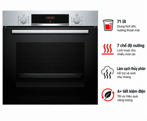 Lò nướng âm tủ Bosch HBA514BS3 71 lít