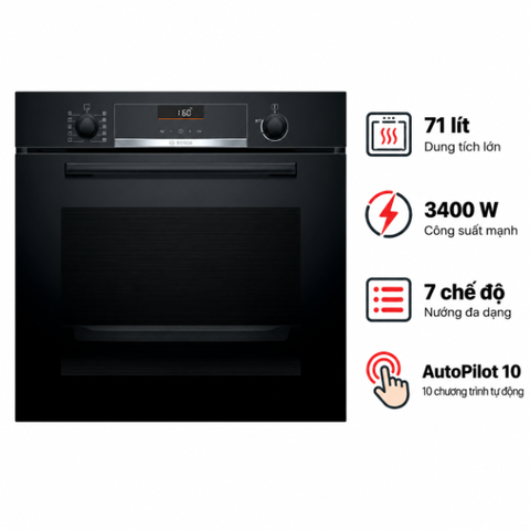 Lò nướng âm tủ Bosch HBA5360B0K Seri 6 3400W 71 lít
