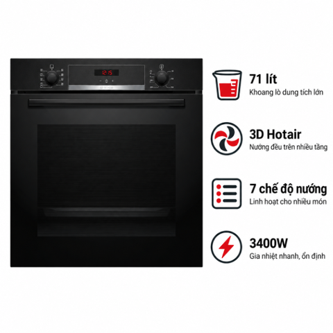 Lò nướng Bosch HBA534EB0 71 lít âm tủ seri 4