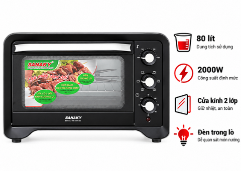 Lò nướng Sanaky VH809S2D 80 lít
