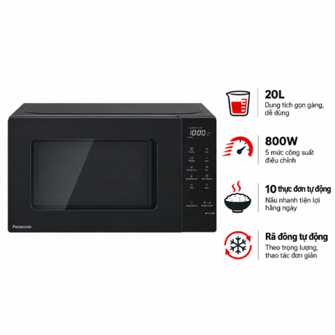 Lò vi sóng Panasonic NN-ST22QBYUE 20L bán tự động