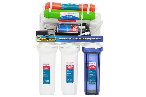 Máy lọc nước R.O Sunhouse 8 lõi không vỏ SHA8878KV
