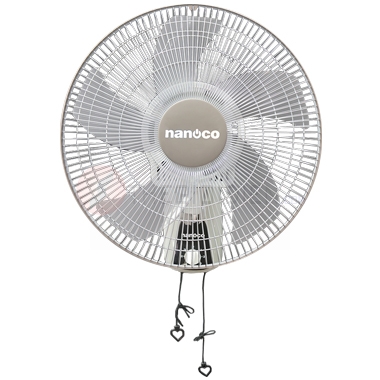 Quạt treo tường Nanoco 5 cánh NWF1604G 47W màu xám có điều khiển từ xa