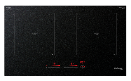 Bếp từ đôi Kocher X-NANO 8 PLUS mặt kính tinh thể X-Nano, 4000W, Đức, sôi liu riu