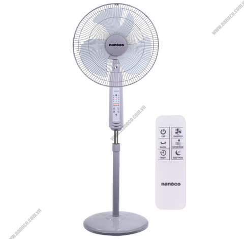 Quạt cây Nanoco NSF1602G-RC 3 cánh 47W màu xám có điều khiển từ xa