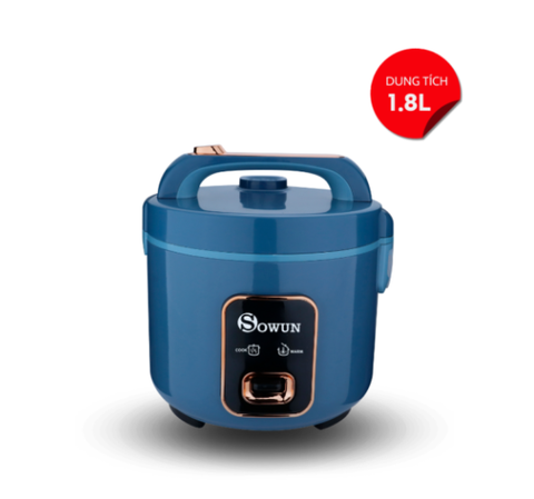 Nồi cơm điện Sowun SW6913X 1,8 lít 700W màu xanh