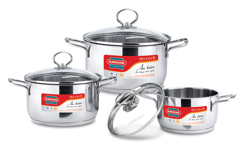 Bộ nồi inox 3 đáy SH888