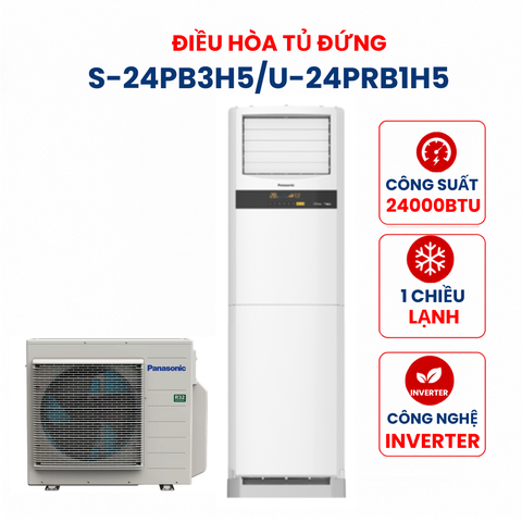 Điều hòa tủ đứng Panasonic 1 chiều 24000BTU Inverter S-24PB3H5/U-24PRB1H5