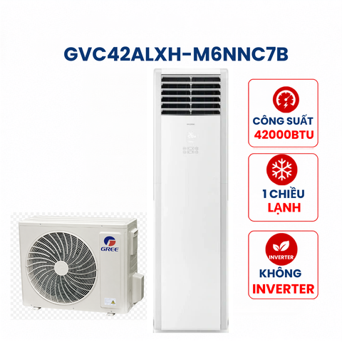 Điều hòa tủ đứng Gree 1 chiều 42000BTU GVC42ALXH-M6NNC7B