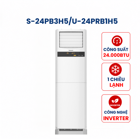 Điều hòa tủ đứng Panasonic 1 chiều 24000BTU Inverter S-24PB3H5/U-24PRB1H5