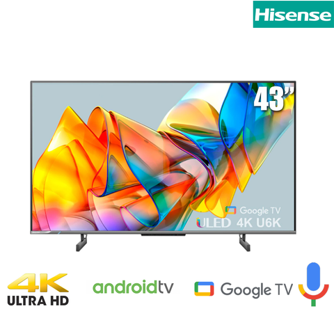 Tivi HISENSE 43U6K 43 Inches(4K, Google TV, Tìm Kiếm Giọng Nói )