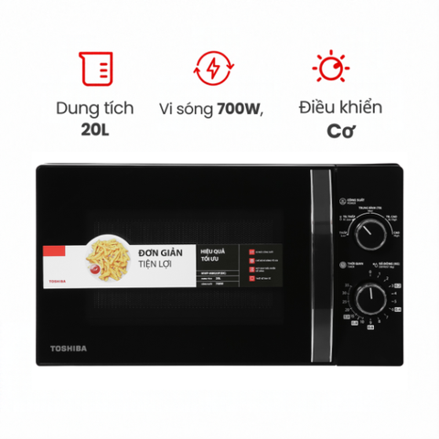 Lò vi sóng Toshiba MW2-MM20P(BK) 20 lít
