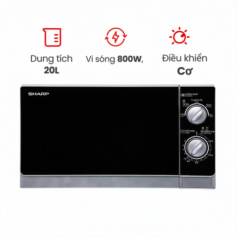 Lò vi sóng Sharp R-203VN-M 20 lít không nướng
