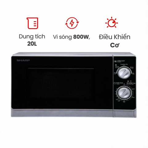 Lò vi sóng Sharp R-205VN(S) 20 lít không nướng