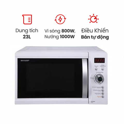 Lò vi sóng Sharp RG371VNW 23 lít có nướng