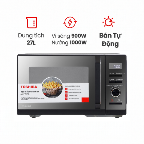 Lò vi sóng có nướng Toshiba MW3-AC27PE(BM)VN 27 lít