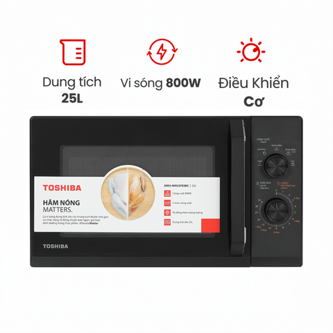 Lò vi sóng Toshiba MW3-MM25PE(BK) 25L cơ