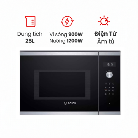Lò vi sóng có nướng âm tủ Bosch HMH.BEL554MS0B Seri 6 900W/1200W 25 lít