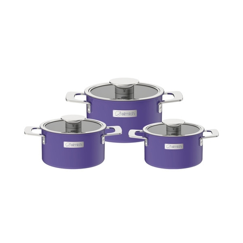 Bộ nồi Elmich Hera 2358191 3 chiếc inox liền khối 3 lớp